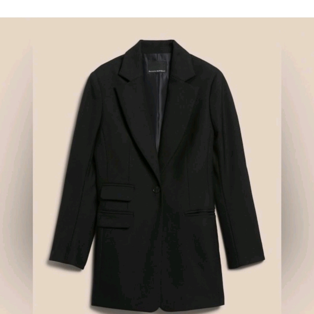 NWT Banana Republic Lido Sculpted Italian Wool Blazer Size 8